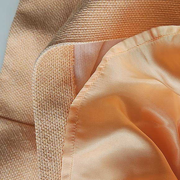 Mango cotton double lined suit skirt in tangerine - Size Small - Picture 7 of 9